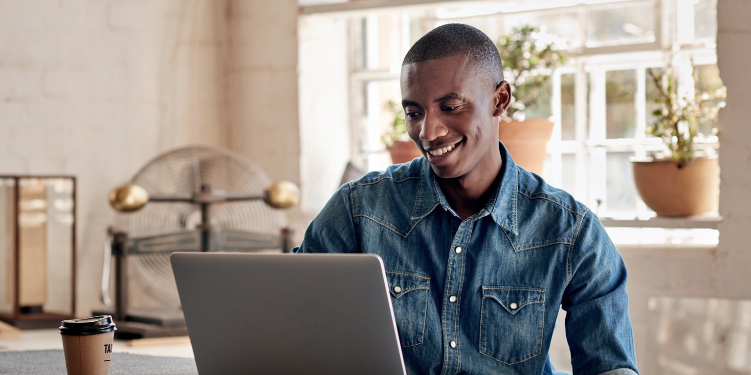 business owner on laptop