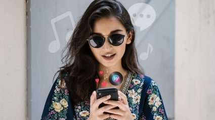 Girl looking at TikTok
